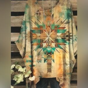 Southwestern blouse tunic new